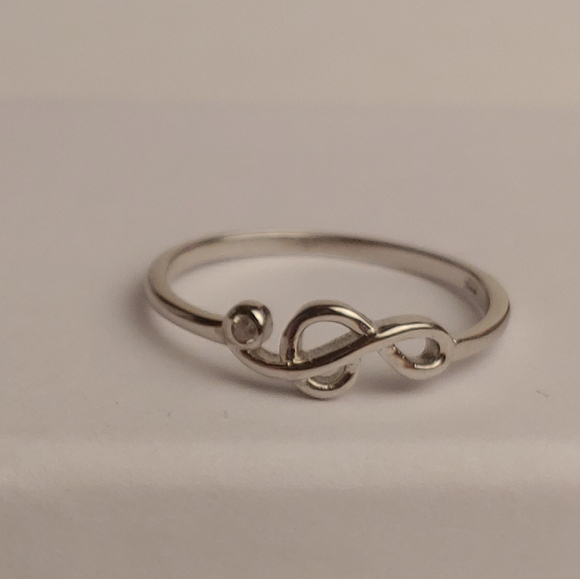 925 Sterling Silver Treble Clef Music Ring sz 6 - Picture 3 of 6